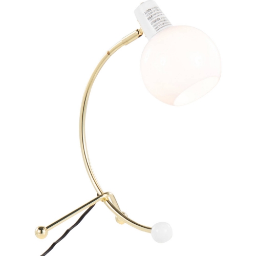 Eileen Desk Lamp in Gold Metal & White Plastic Shade